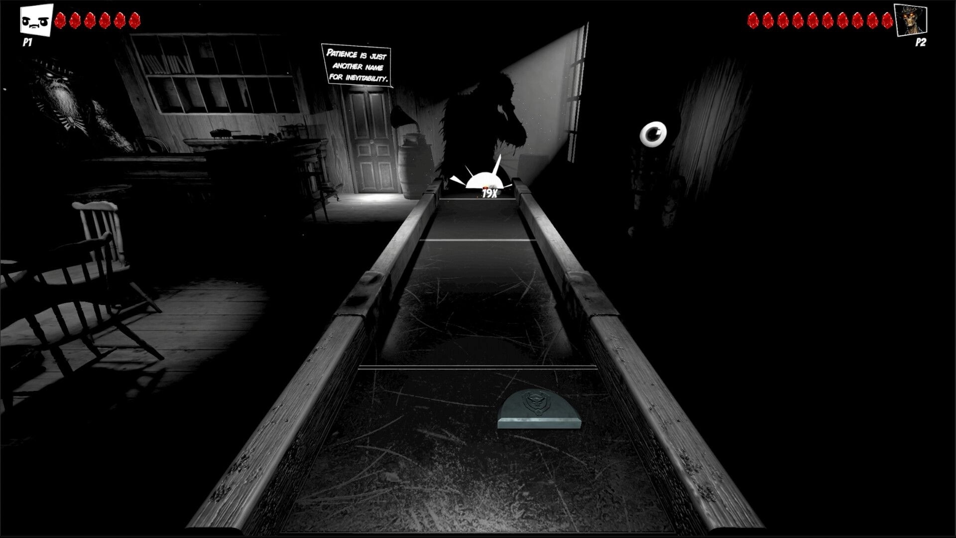 Puck'n Hell: Screenshot showing game interface and gameplay elements