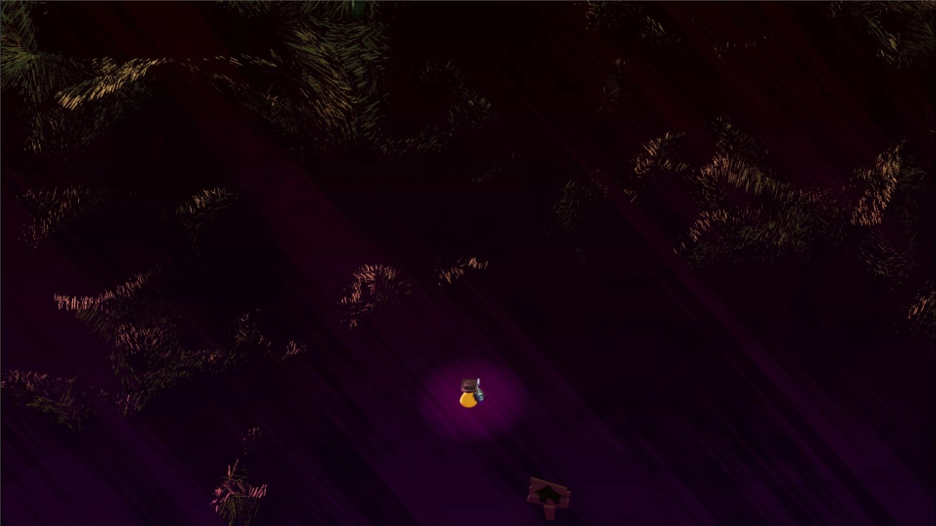 Rich River: Character exploring dark desert area illuminated by small light source