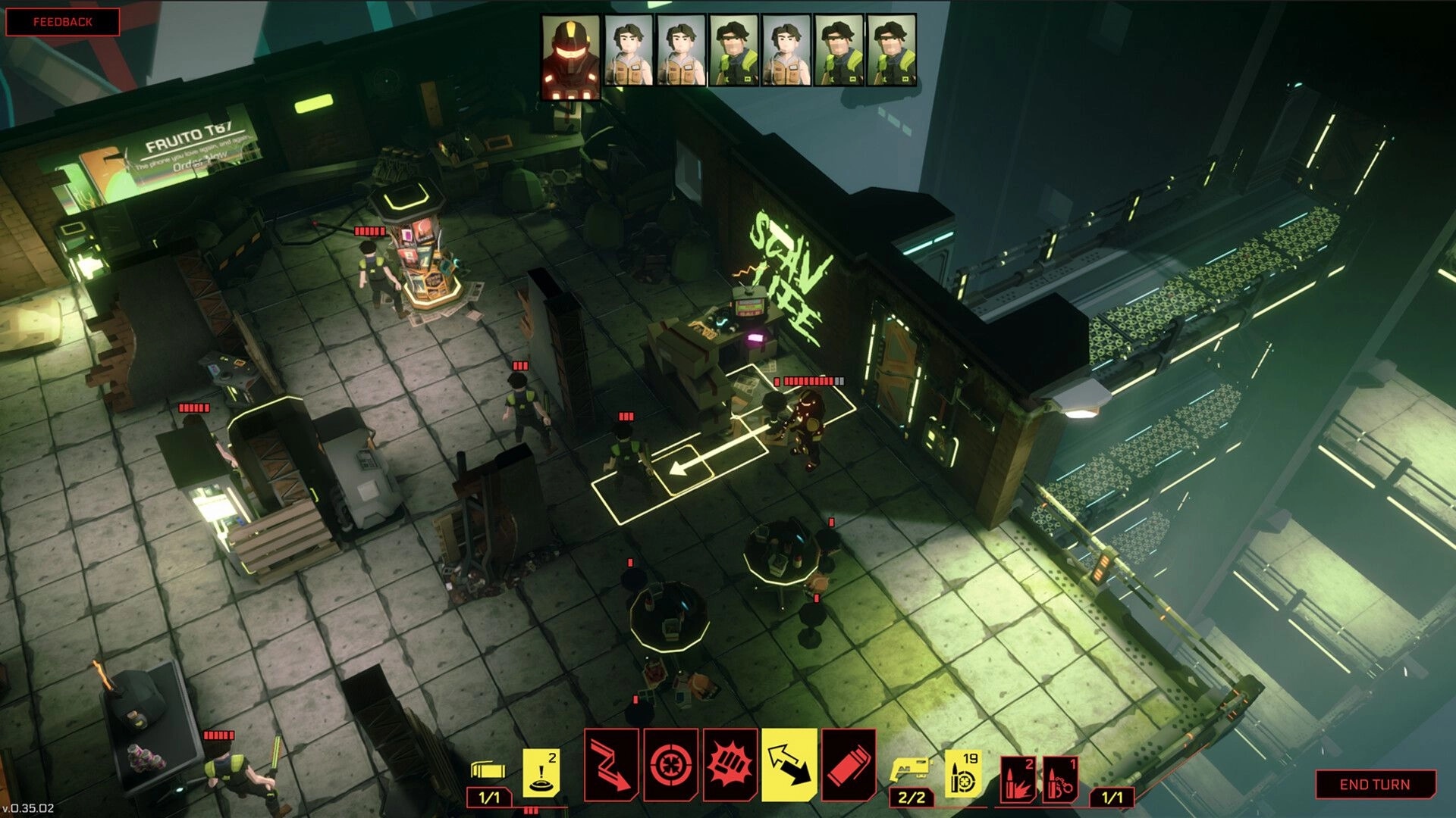 Shift'n Slay: Tactical battle with executioner facing multiple enemies in a dimly lit urban setting