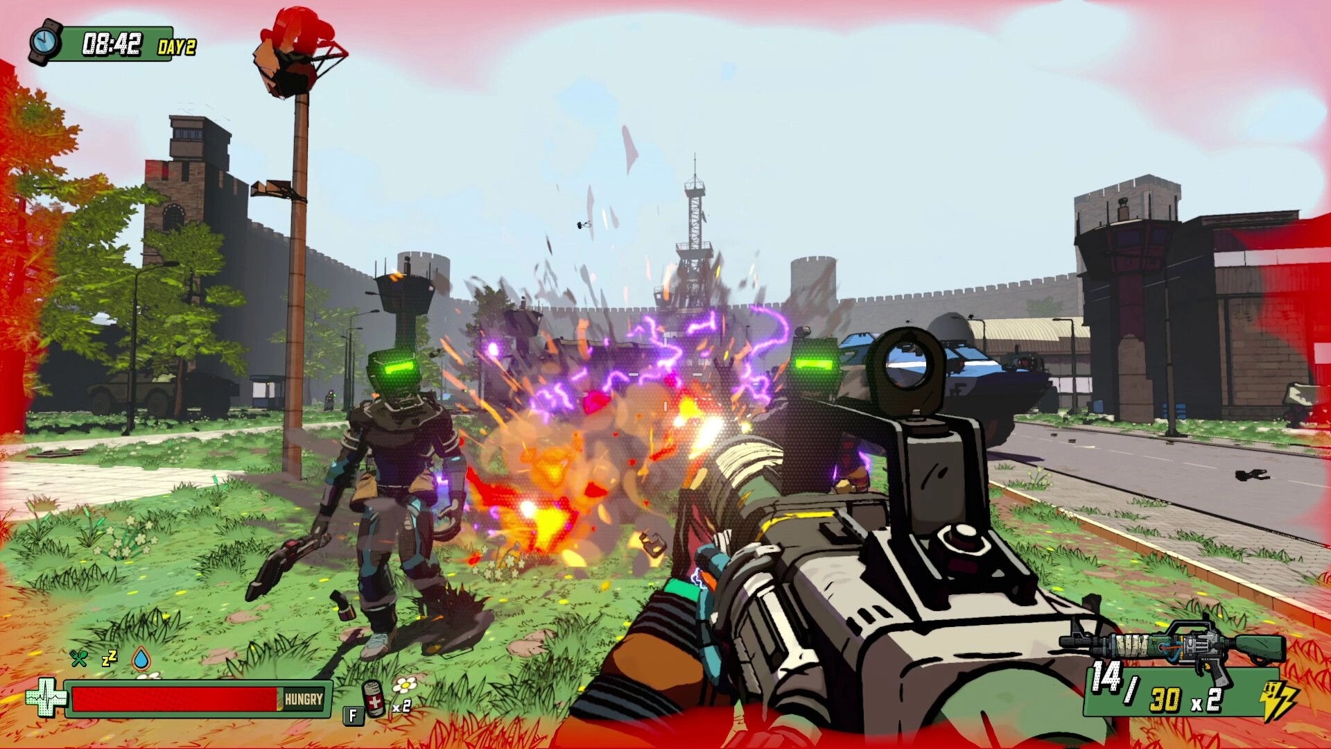 Skopje '83: First-person combat with robots and explosions in a fortified urban landscape
