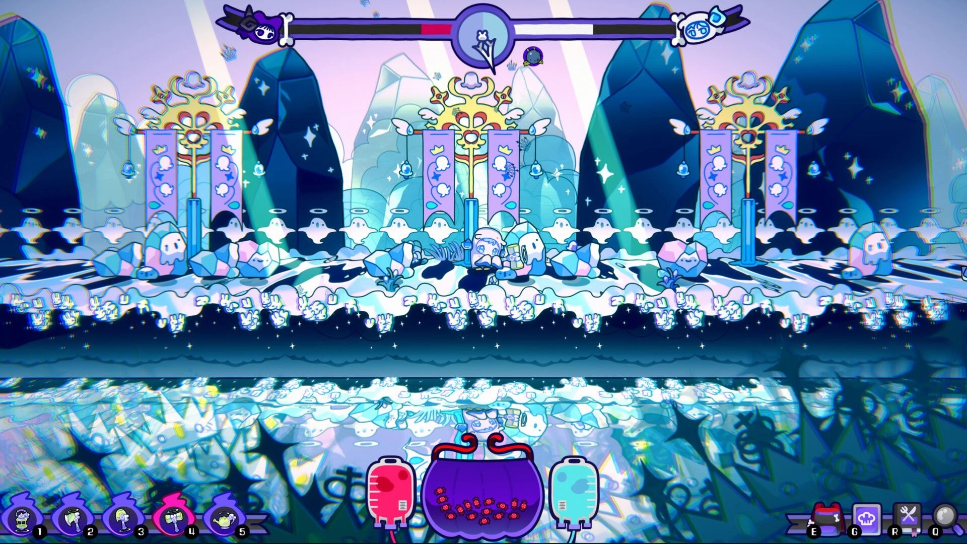 Spookitchen: Cooking challenge with ghosts and cauldrons in a colorful Poltergeist Forest setting.