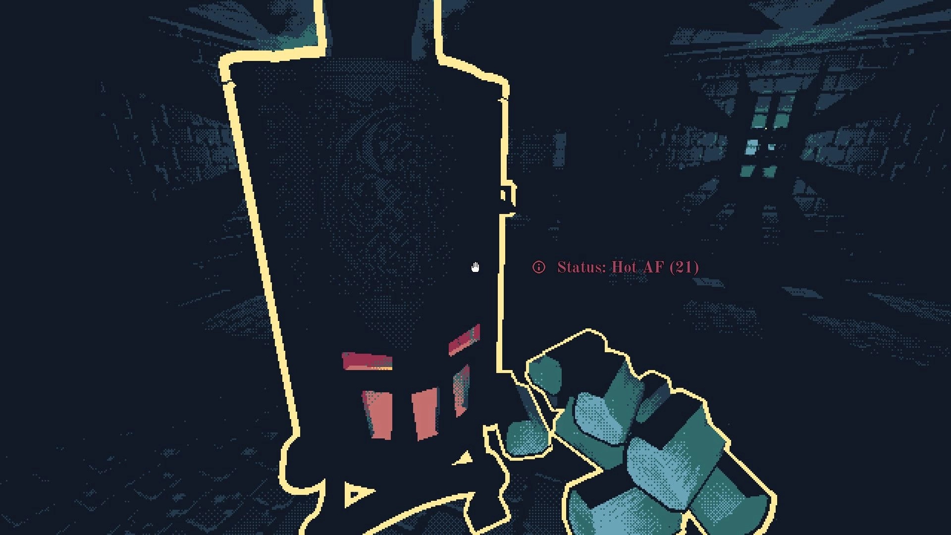 The Mailroom: Glowing furnace with "Status: Hot AF (21)" in dark, eerie mailroom setting