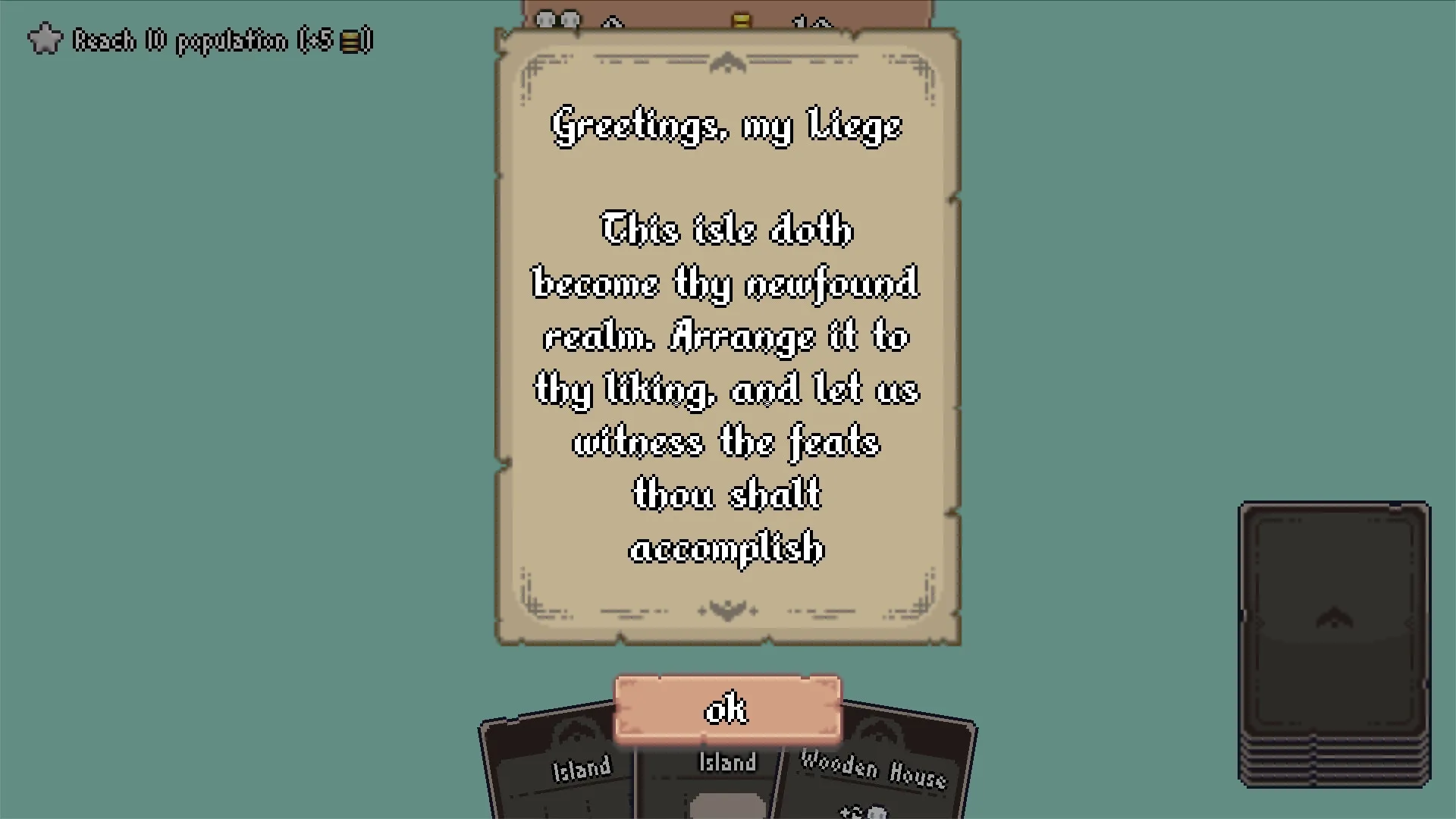 Tiny Kingdom: Screenshot showing game interface and gameplay elements