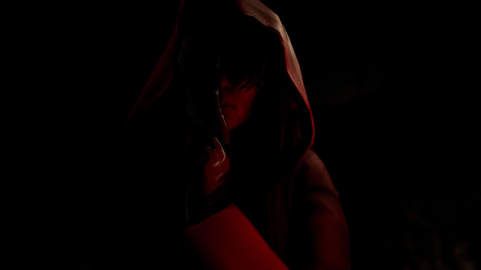 TORMENTOR: Hooded figure in shadowy environment, face partially visible, creating a suspenseful mood.
