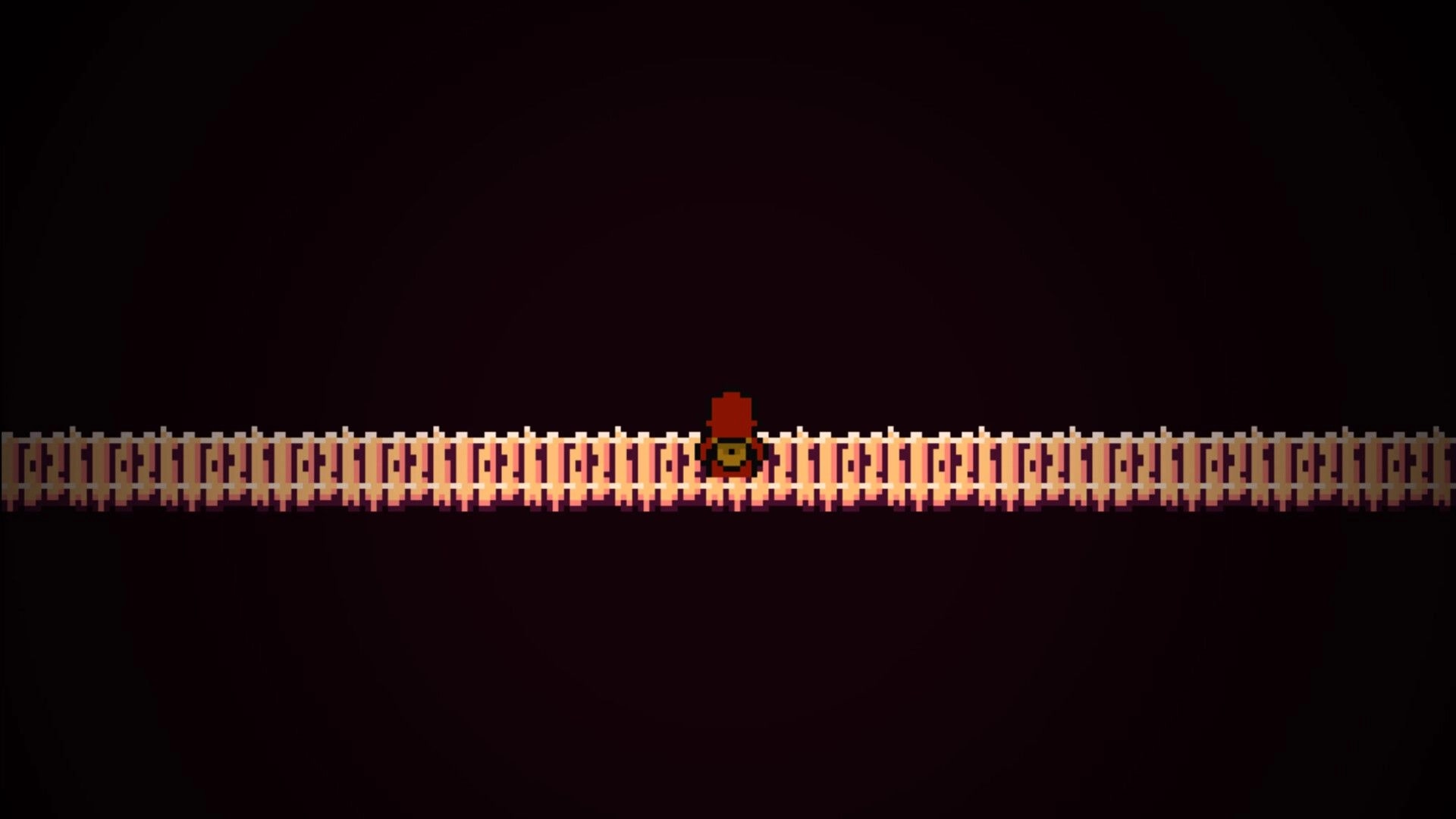 UNRETURNING: Character walking across a narrow bridge in a dark, mysterious environment