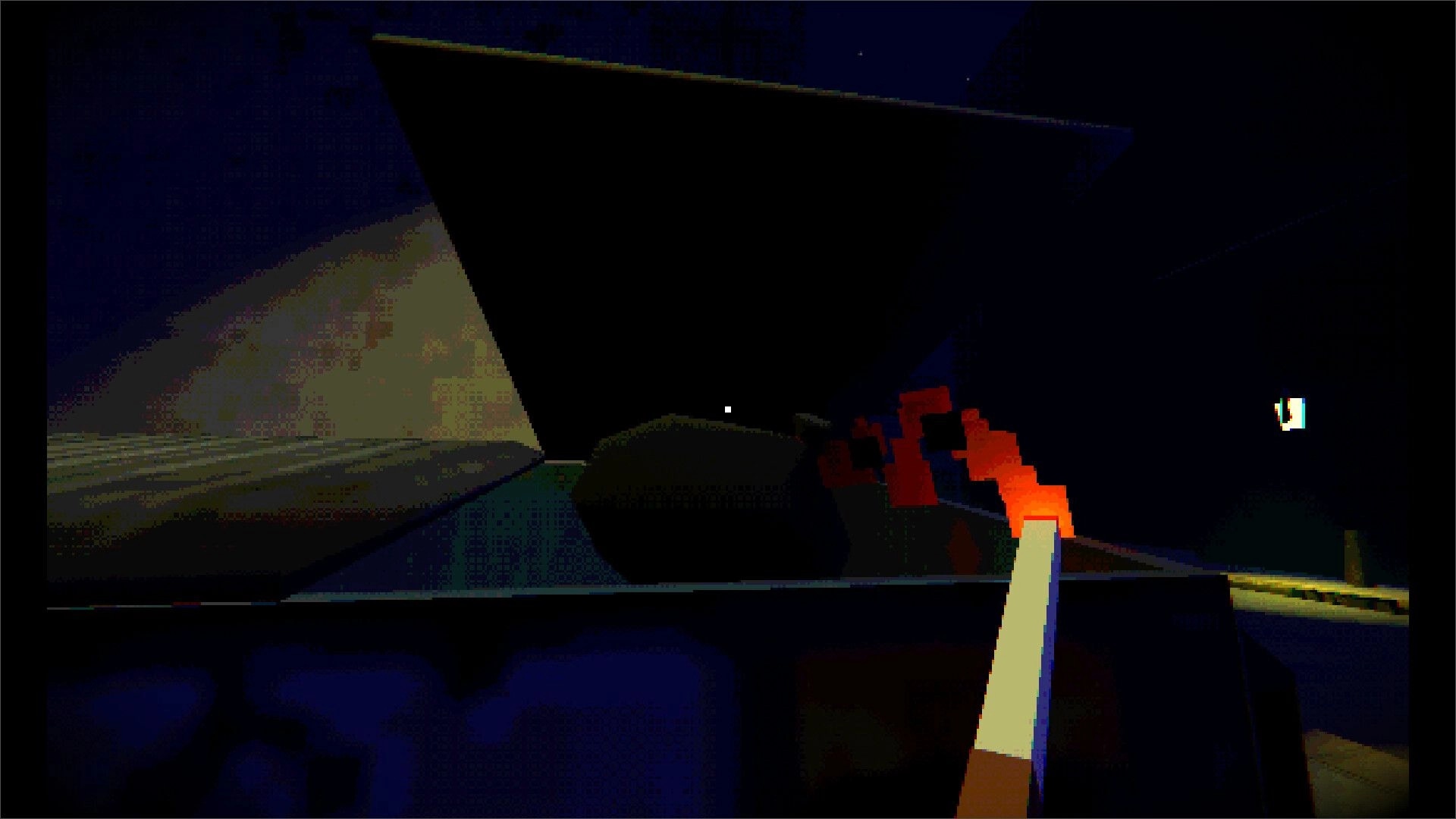 Waiting for Heaven: First-person view holding a lit match inside a dark bus stop shelter at night.