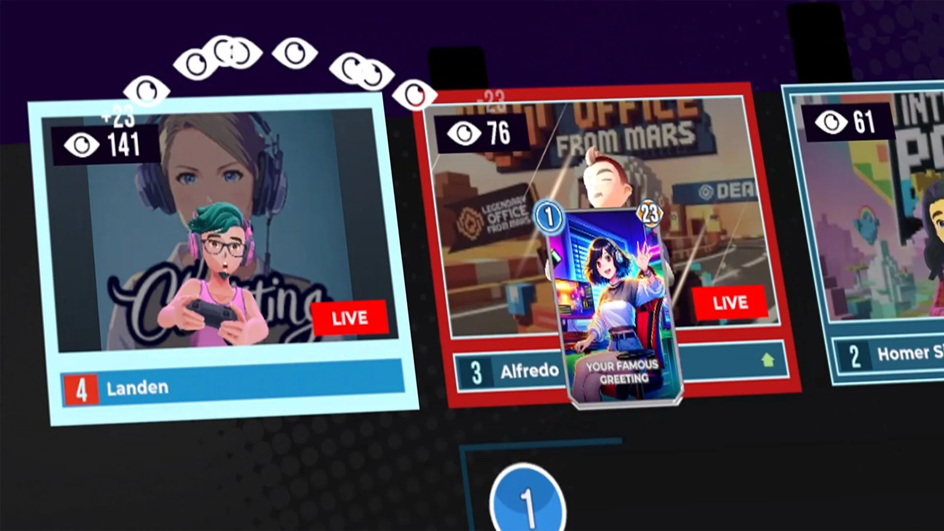 Youtubers Life 3: Landen live streaming gameplay with viewer stats and multiple stream previews