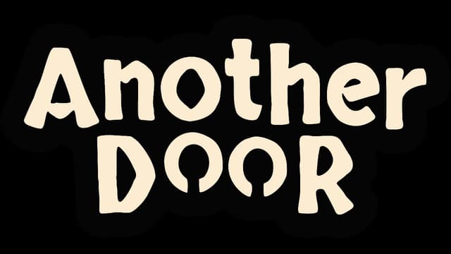 Another Door: chunky rounded serif lettering, stacked layout, subtle black outline.