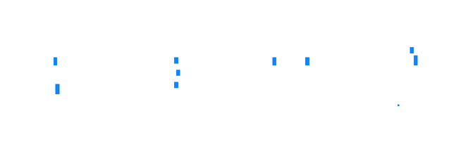GERPHYON: Bold pixel-block letters with scanline texture and small blue accents.