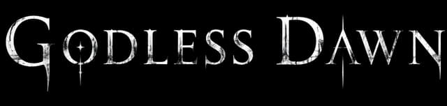 Godless Dawn: Distressed gothic serif lettering with scratched texture and dripping strokes.