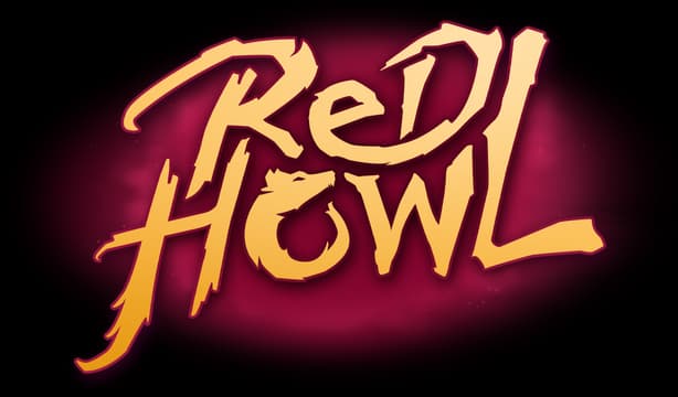 Redhowl: Jagged brushstroke lettering with claw-like cuts and bold shadowing.