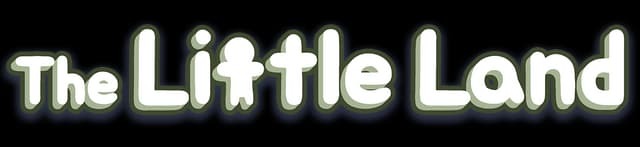 The Little Land: Rounded bubbly letters with green outline and thick blue shadow border.