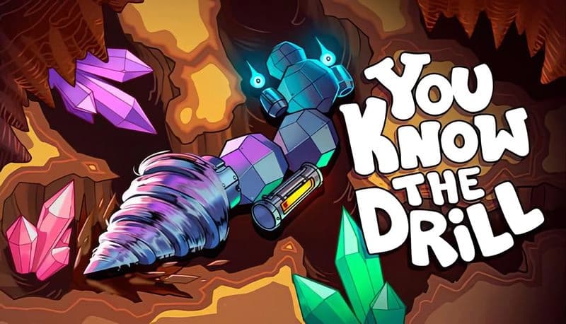 You Know The Drill: Futuristic drill bores through earth, surrounded by colorful crystals in an underground cavern.